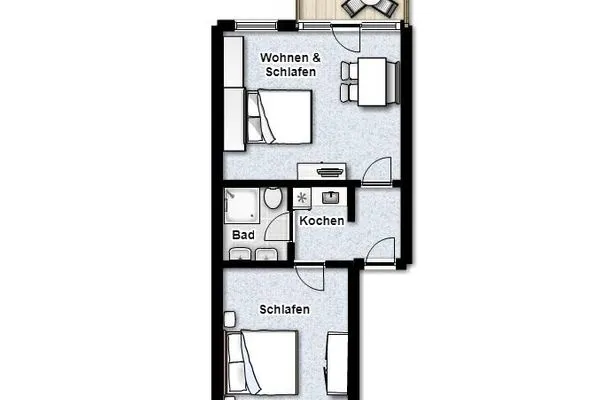 Grundriss Appartement-Haus Regina Ferienwohnung Appartement am Meer