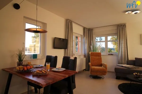 Wohnzimmer Ferienpark Seedorf Haus Wizlaw - Apartment Naturhafen