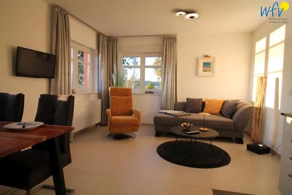 Wohnzimmer Ferienpark Seedorf Haus Wizlaw - Apartment Naturhafen