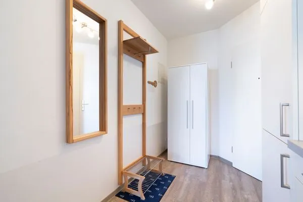 Küchenzeile mit Backofen und Geschirrspüler  Ferienwohnung "Mühlenteich App. 14"