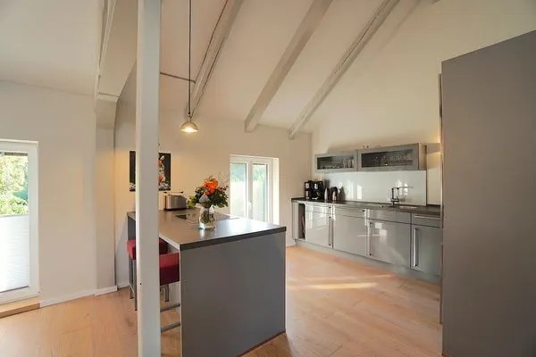 Küche / Küchenzeile  Ferienwohnung Am Apfelbaum - romantische Remise direkt am Golfplatz und der Schlei