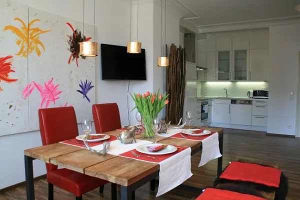 Multi-Fewo-Haus Maximilianstraße Ferienwohnung Belle Etage Lindau Insel - Essbereich