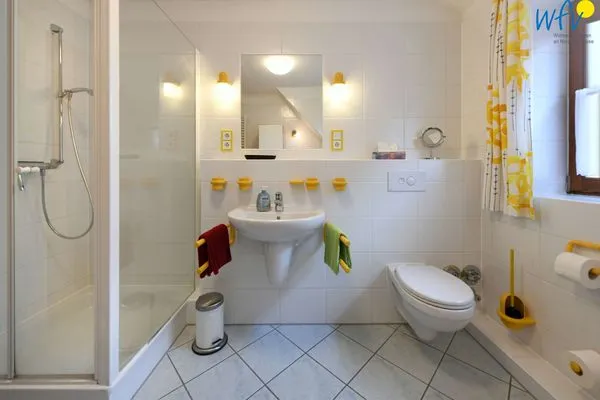 Badezimmer Kleine Pinkenburg Ferienwohnung Nord