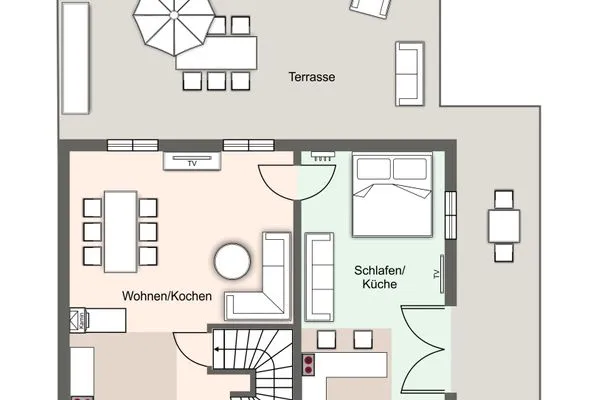 Summer Diek Reetdachhaus Summerdiek 11 SPO Ording - Grundriss