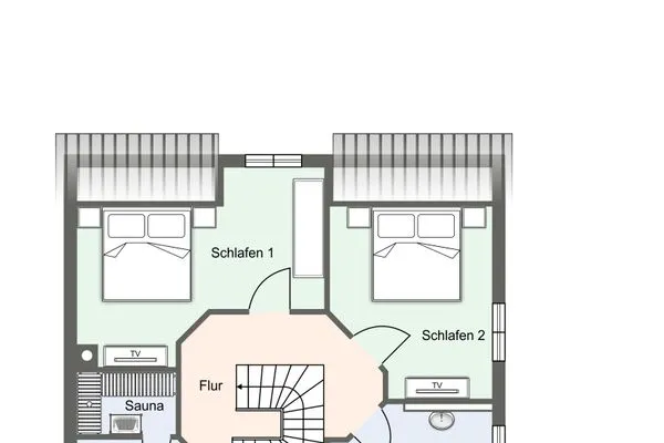 Summer Diek Reetdachhaus Summerdiek 11 SPO Ording - Grundriss