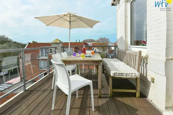 Balkon Haus am Park Ferienwohnung 12