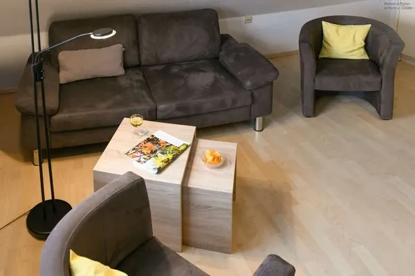 Wohnzimmer Kleine Pinkenburg Ferienwohnung Nord