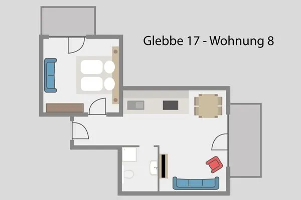 Grundriss  Glebbe 17 - Wohnung 8