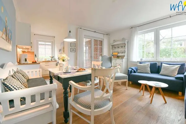 Wohnzimmer Luv und Lee Ferienwohnung Juister Stuv