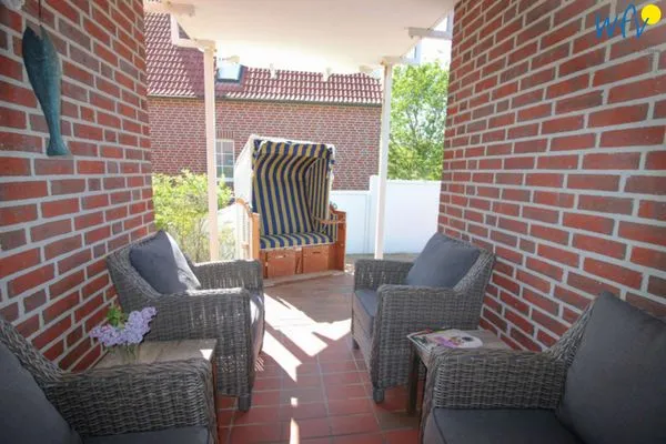 Terrasse Luv und Lee Ferienwohnung Juister Stuv