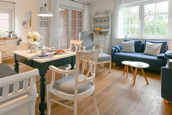 Wohnzimmer Luv und Lee Ferienwohnung Juister Stuv