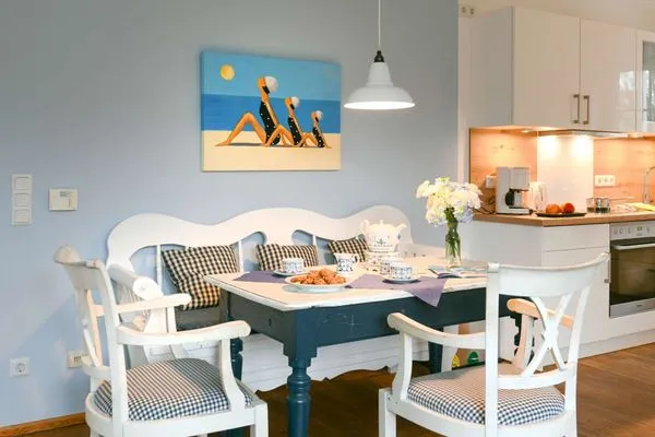 Wohnzimmer Luv und Lee Ferienwohnung Juister Stuv