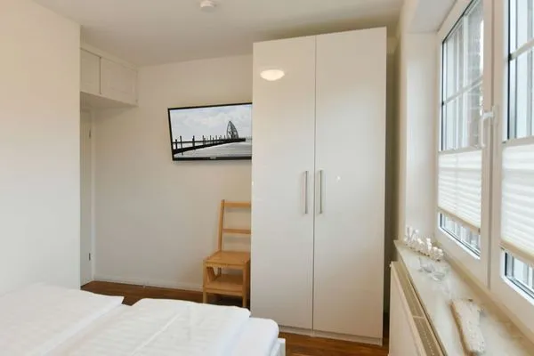 Schlafzimmer Luv und Lee Ferienwohnung Juister Stuv