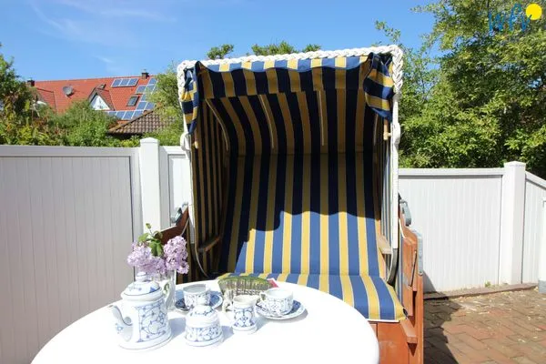 Terrasse Luv und Lee Ferienwohnung Juister Stuv