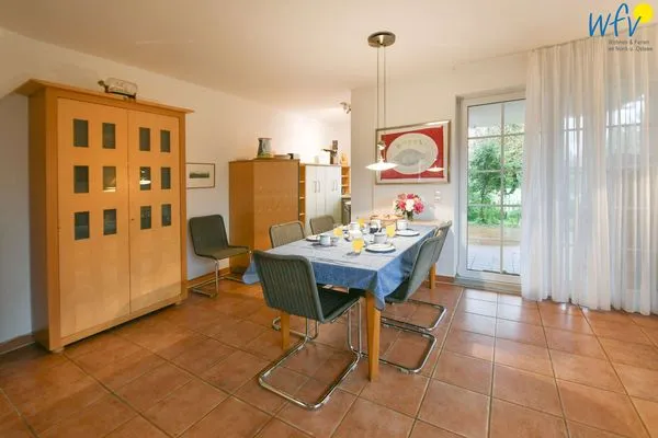Wohnzimmer Luv und Lee Ferienwohnung Pilsum