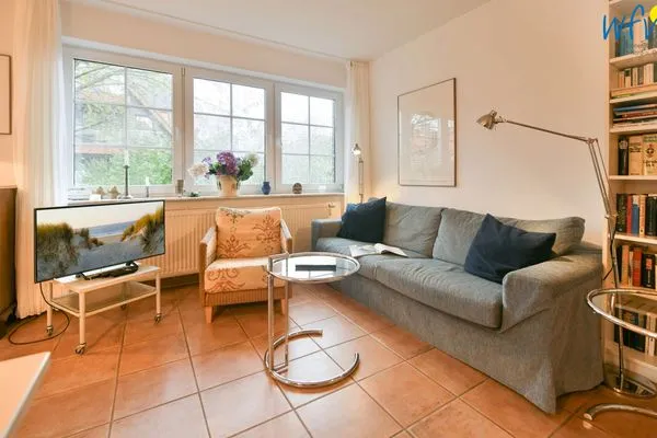 Wohnzimmer Luv und Lee Ferienwohnung Pilsum