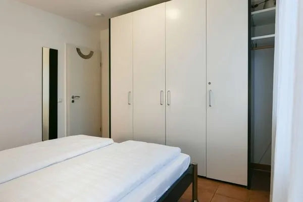 Schlafzimmer Luv und Lee Ferienwohnung Pilsum