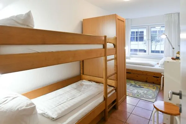 Schlafzimmer Luv und Lee Ferienwohnung Pilsum