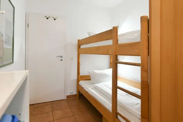Schlafzimmer Luv und Lee Ferienwohnung Pilsum