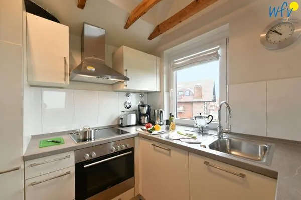 Küche / Küchenzeile Uns to Hus Ferienwohnung Sünnupgang