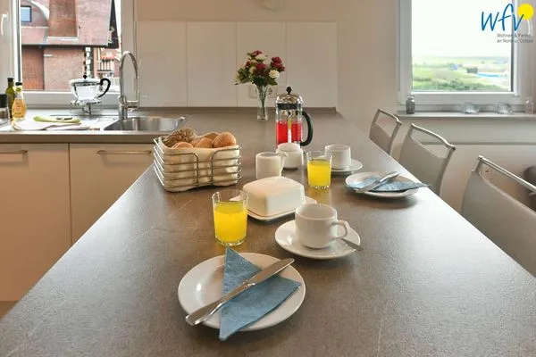 Küche / Küchenzeile Uns to Hus Ferienwohnung Sünnupgang