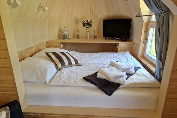  Tinyhouse Igloo Lindström Belauer See - Schlafzimmer