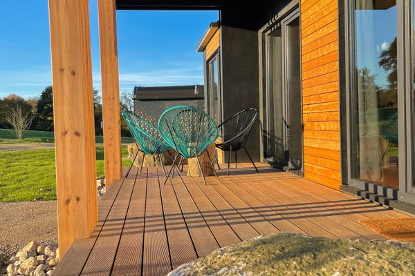  Ferienhaus Nordic Thor Belauer See - Terrasse