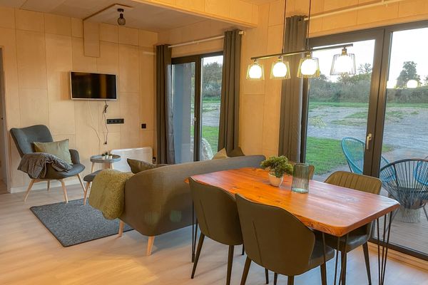  Ferienhaus Nordic Thor Belauer See - Wohnzimmer
