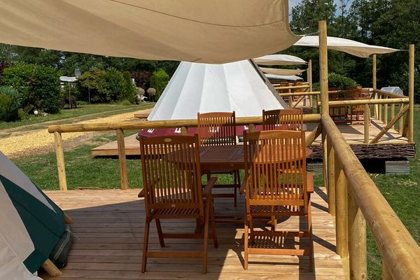  Tipi Zelt Sioux Belauer See - Landschaft
