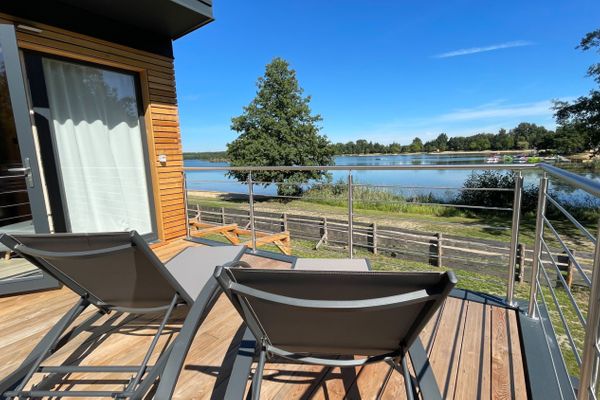  Ferienhaus Meister Schwarzrock mit Sauna Kiebitzer See - Balkon