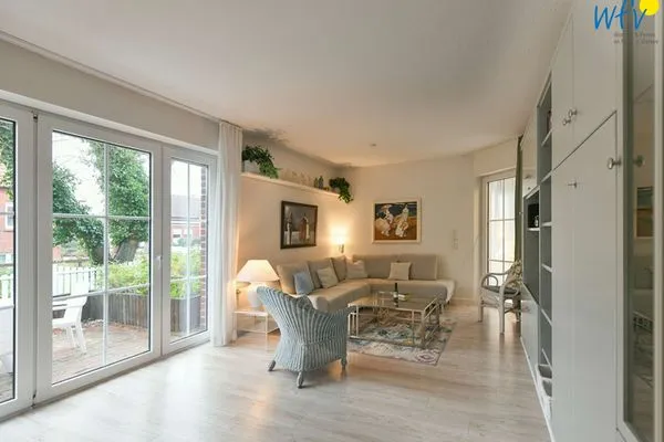 Wohnzimmer Juist Zauber - Haus 3 Ferienwohnung Lampe