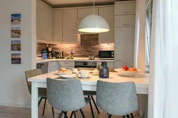 Wohnzimmer Juist Zauber - Haus 3 Ferienwohnung Lampe