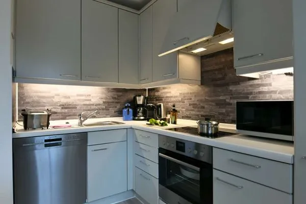 Küche / Küchenzeile Juist Zauber - Haus 3 Ferienwohnung Lampe