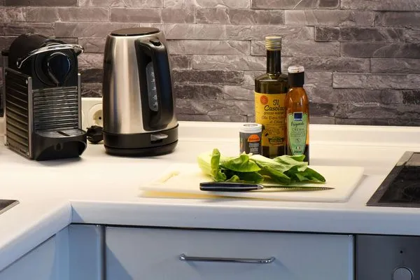 Küche / Küchenzeile Juist Zauber - Haus 3 Ferienwohnung Lampe