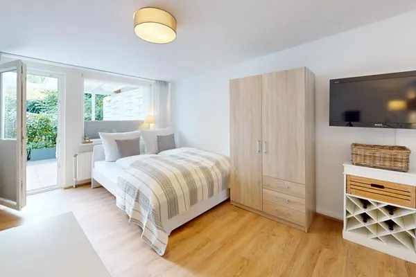 Schlafzimmer Küstenplatz Seepferdchen - mit zwei Sonnenterrassen