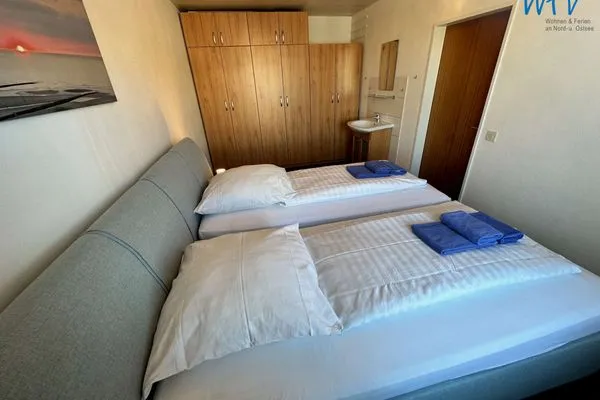 Schlafzimmer Dünenschlösschen Ferienwohnung 34