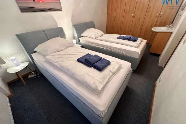 Schlafzimmer Dünenschlösschen Ferienwohnung 34