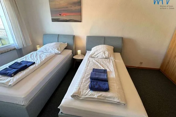 Schlafzimmer Dünenschlösschen Ferienwohnung 34