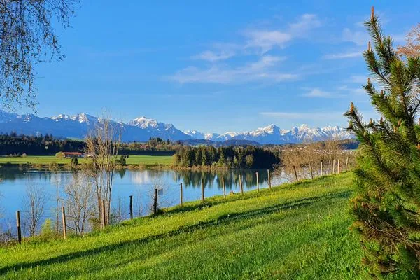 Landschaft Feriendorf Hochbergle Haus 142 - Lechseeblick
