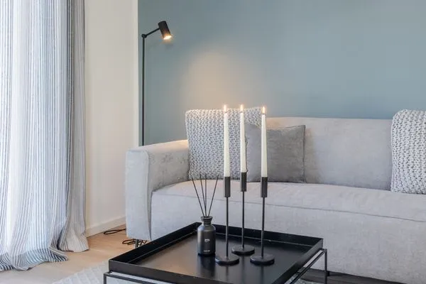 Wohnzimmer  Strandglück - mit Balkon, direkt am Strand