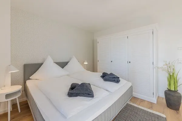 Schlafzimmer  Strandglück - mit Balkon, direkt am Strand