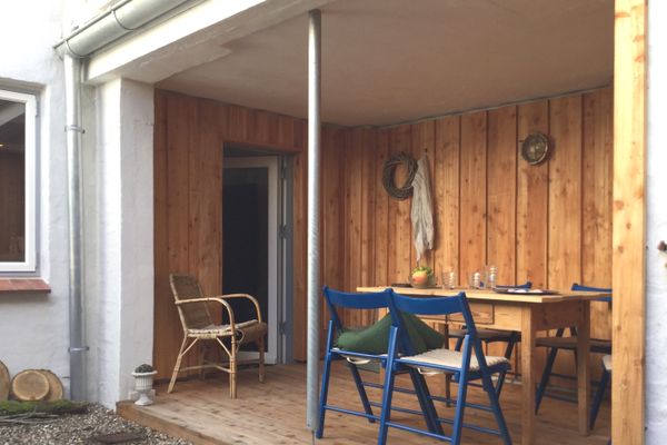  Holmertorhaus Friedrichstadt - überdachte Terrasse