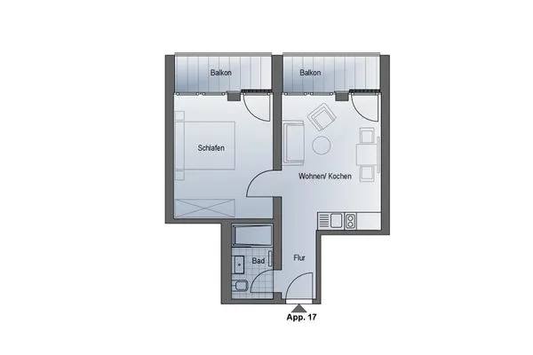 Haus Barth Appartement 17 Zingst - Grundriss