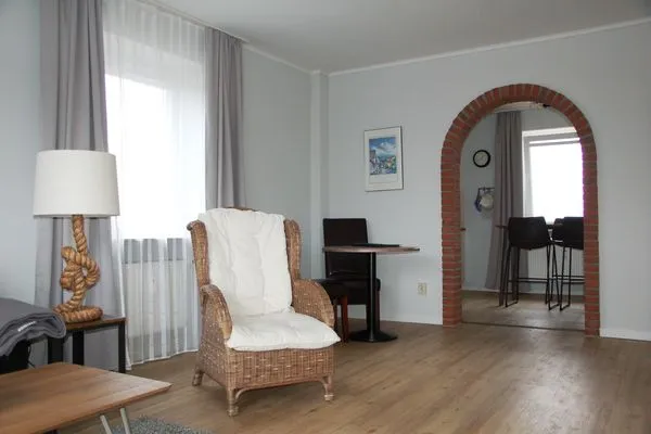 Wohnzimmer der Ferienwohnung Tidenblick in Wittdün auf Amrum  Ferienwohnung Tidenblick