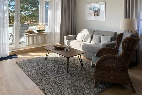 Wohnzimmer der Ferienwohnung Tidenblick in Wittdün auf Amrum  Ferienwohnung Tidenblick