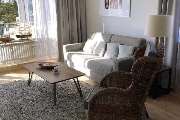 Wohnzimmer der Ferienwohnung Tidenblick in Wittdün auf Amrum  Ferienwohnung Tidenblick