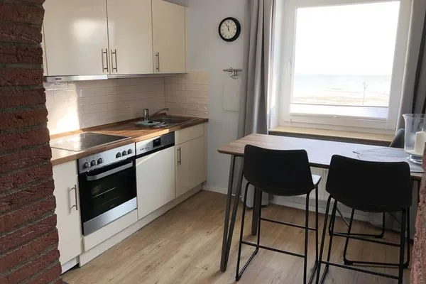 Küche der Ferienwohnung Tidenblick in Wittdün auf Amrum  Ferienwohnung Tidenblick