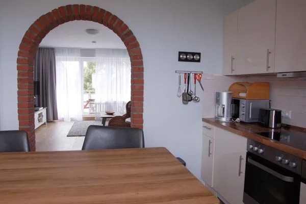 Küche der Ferienwohnung Tidenblick in Wittdün auf Amrum  Ferienwohnung Tidenblick