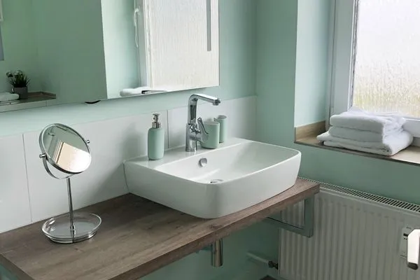 Badezimmer der Ferienwohnung Tidenblick in Wittdün auf Amrum  Ferienwohnung Tidenblick