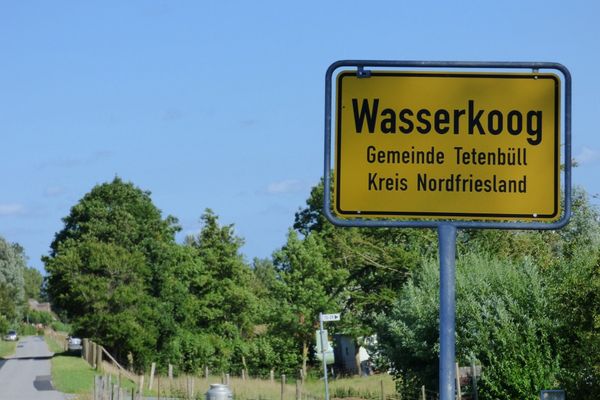  Wasserkoog 22 Poppenbüll,Osterhever,Tetenbüll - Ortsschild